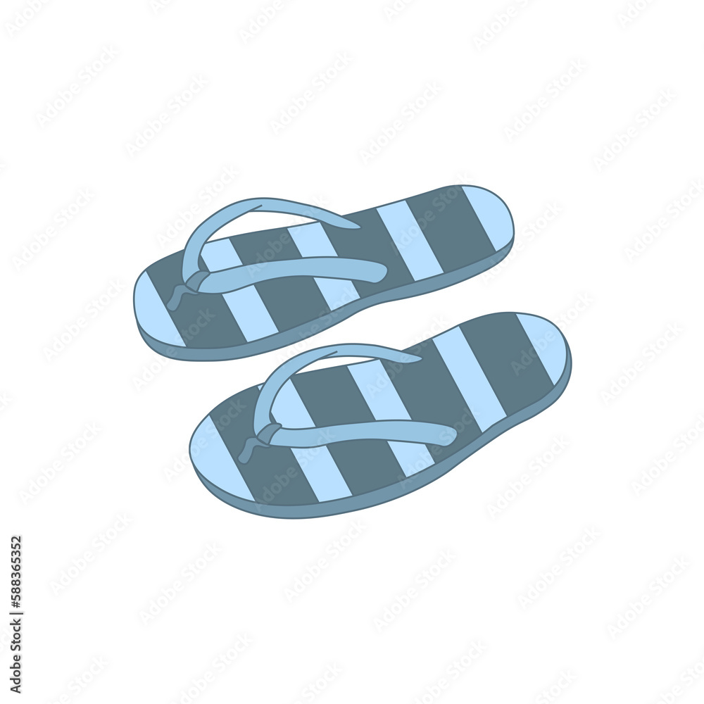 blue flip flops isolated on white blue flip flops isolated on white