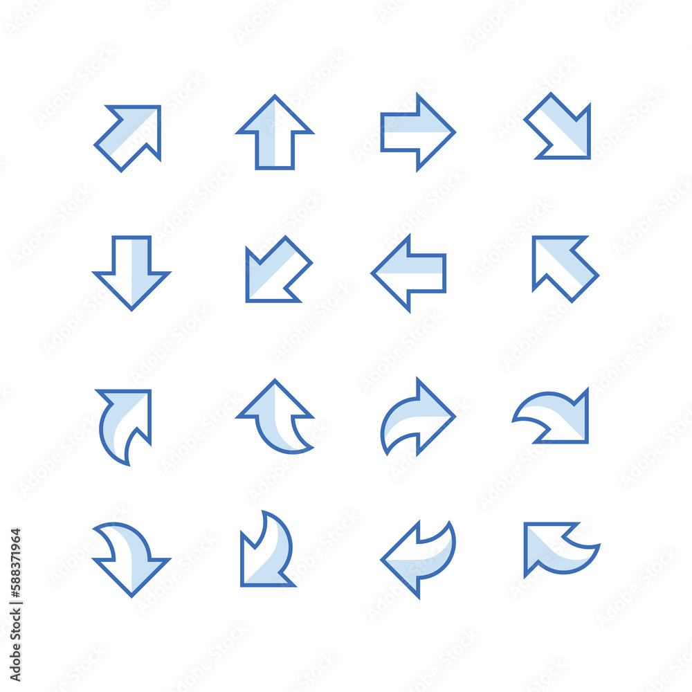 arrow icons set up down left right arrows vector arrow icons set up down left right arrows vector