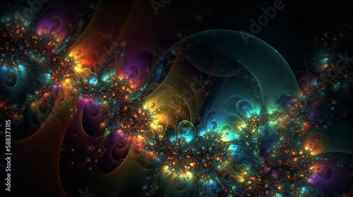 Cosmic aliens colorful Generative AI © Ralf