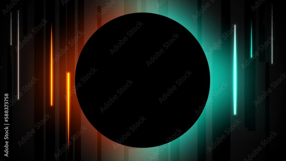 Abstract sci-fi techology blue orange background with neon laser lines. Seamless looping geometric motion design. Video animation Ultra HD 4K 3840x2160