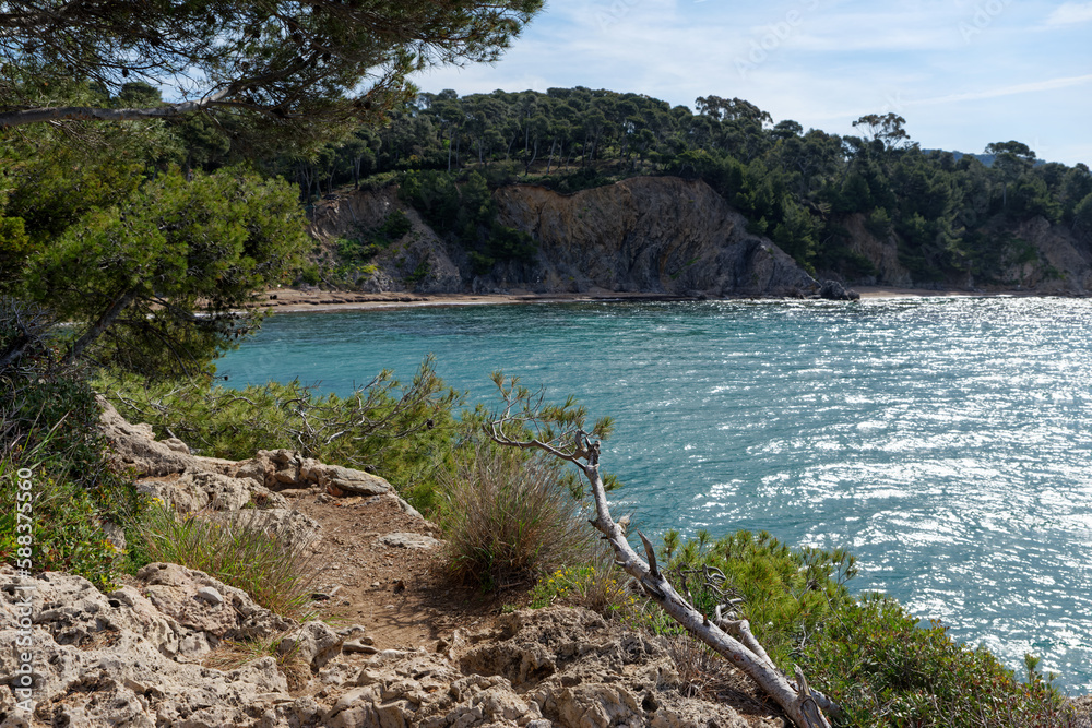 Le Pradet coastal path in the French Riviera