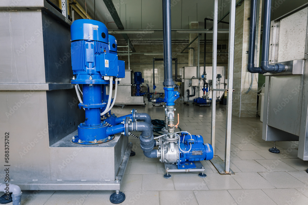 Boiler station, boiler room. Engine room, technical equipment. Boiler station, boiler room. Engine room, technical equipment.