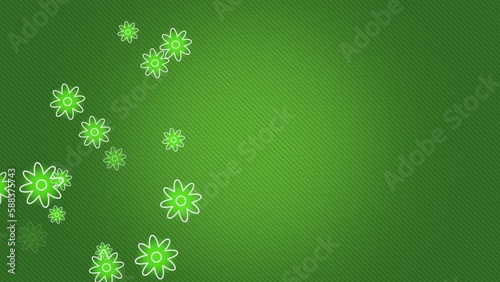 Wallpaper Mural Flying green abstract flowers on striped gradient, motion holidays, promo and spring style background Torontodigital.ca