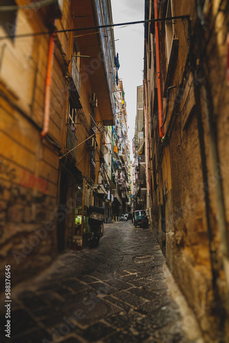 Typical street with houses in Italy. © M-Production