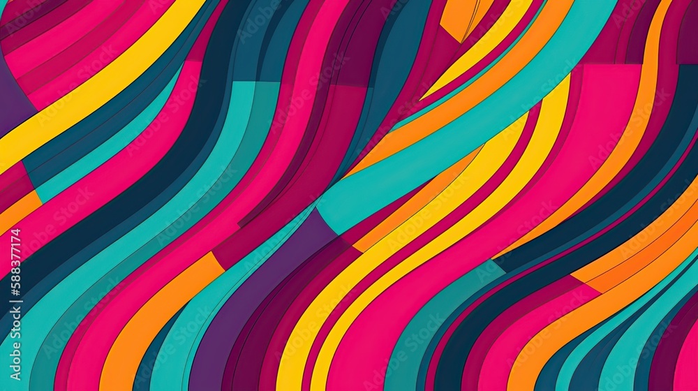 A lively pattern for wallpaper or background can be created using magenta, yellow and turquoise. The result will be a bright and eye-catching design that is perfect for adding energy and excitement. A lively pattern for wallpaper or background can be created using magenta, yellow and turquoise. The result will be a bright and eye-catching design that is perfect for adding energy and excitement.