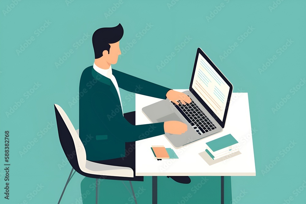 Digital Business Management Concept Drawing Digital Business Management Concept Drawing