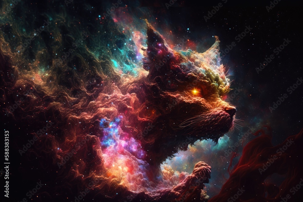 Cosmic being animal created with Generative AI 