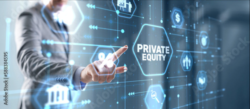 Private equity investment business concept. Technology Internet concept