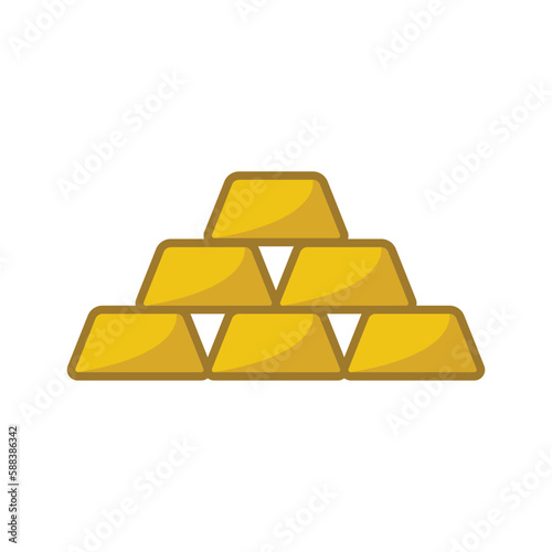 gold bar icon vector design template simple and modern