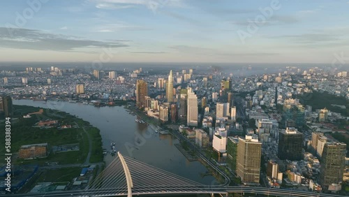 Bach Dang River in Ho Chi MInh City, Viet Nam
