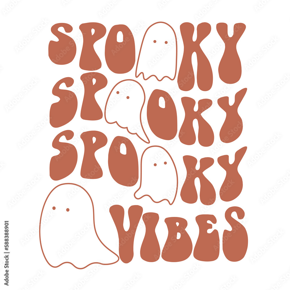 Spooy vibe, cute ghost vector