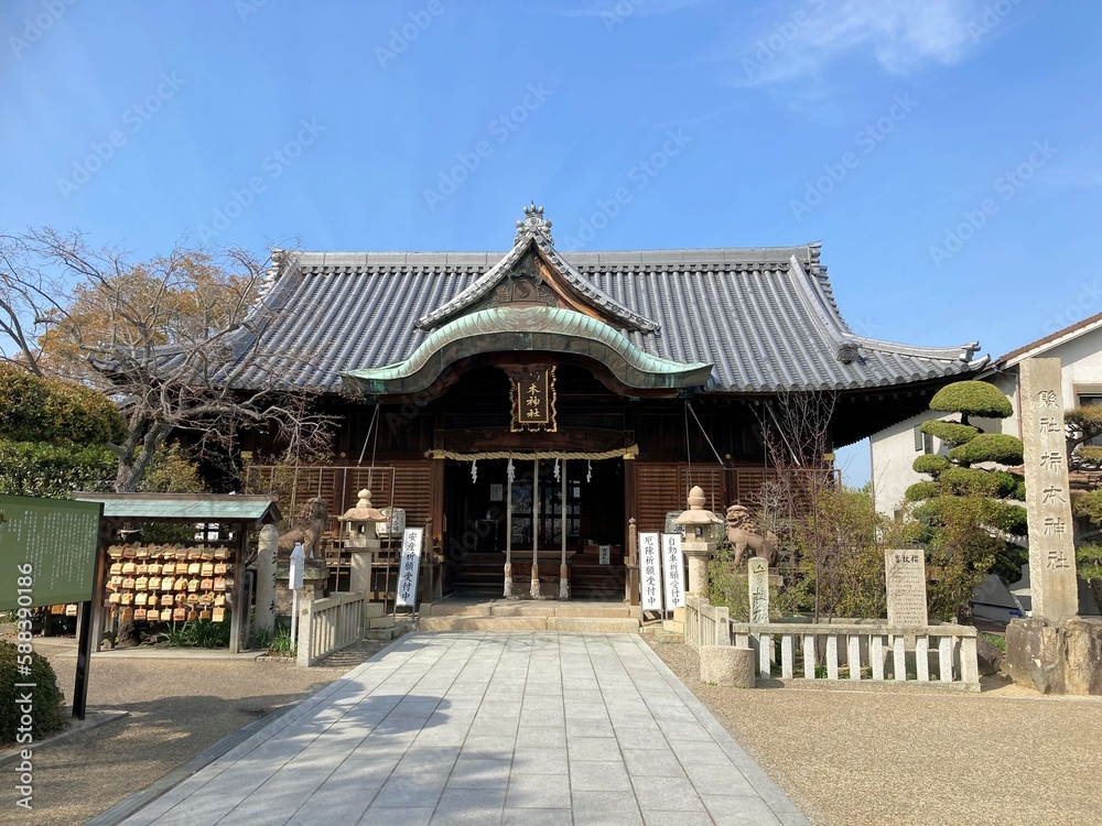 Fototapeta premium 柿本神社 本殿