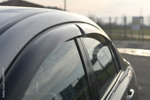 Car accessory, deflectors for side windows of the car.  © kyrychukvitaliy