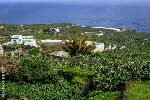 La Palma Island. Northern Tropical Exotic Landscape of La Palma. Canary Islands, Spain.