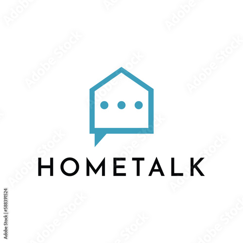 simple home talk logo design