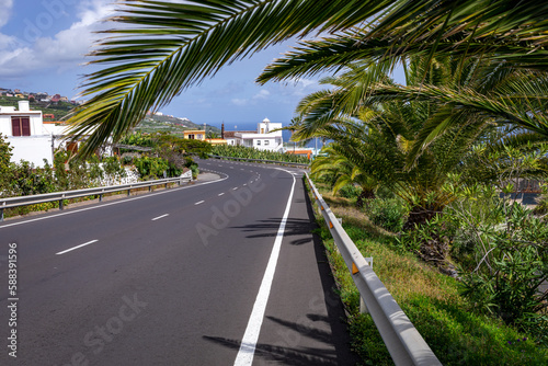 La Palma Island. Northern Tropical Exotic Landscape of La Palma. Canary Islands, Spain.