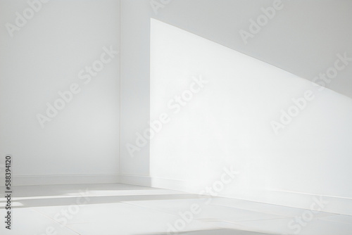 Abstract white studio background for product presentation. 