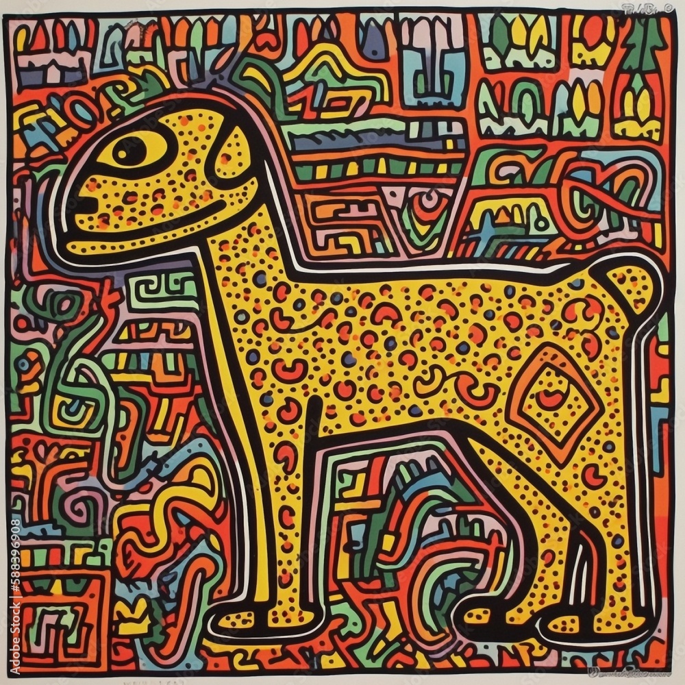 dog_in_keith_haring_style