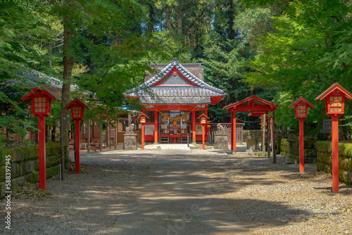 郡山八幡神社の風景（伊佐市）