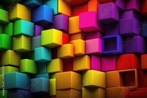 Colorful cubes background. Abstract background for design