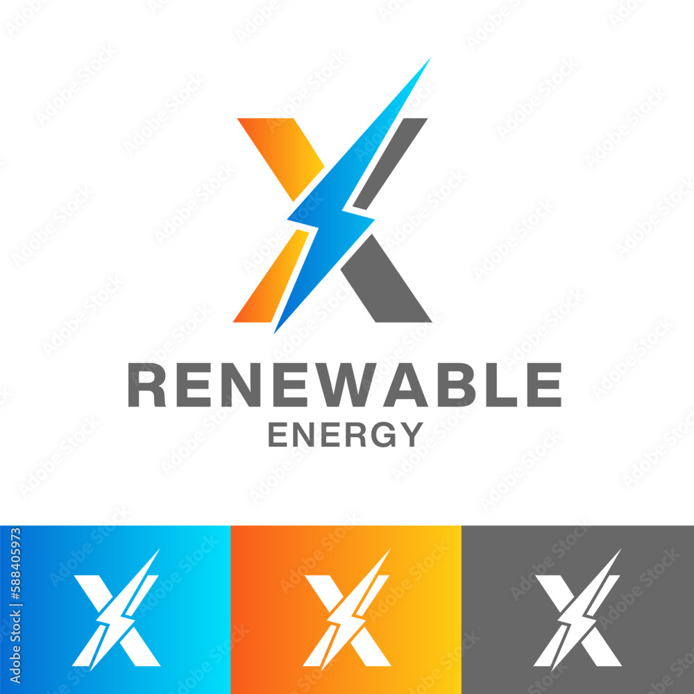 X letter Energy logo design or thunder icon logo X letter Energy logo design or thunder icon logo