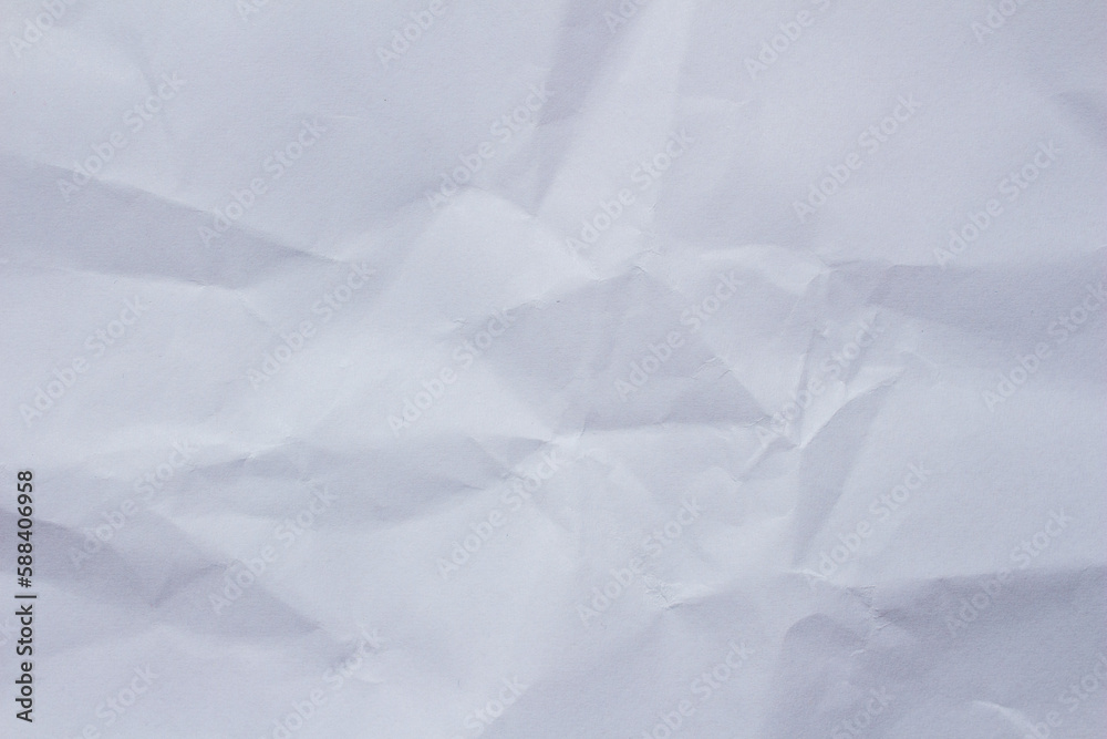 Obraz premium Wrinkled white paper texture or background