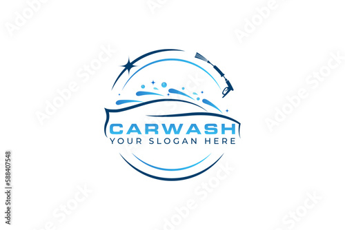 car washing pressure power soft wash cleaning automotive auto detailing and mobile detailing logo