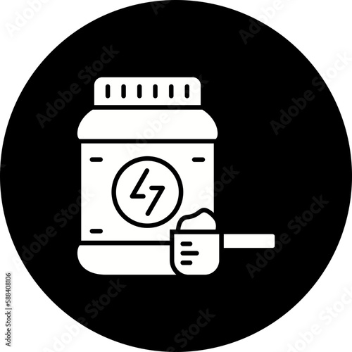 Supplement Glyph Inverted Icon