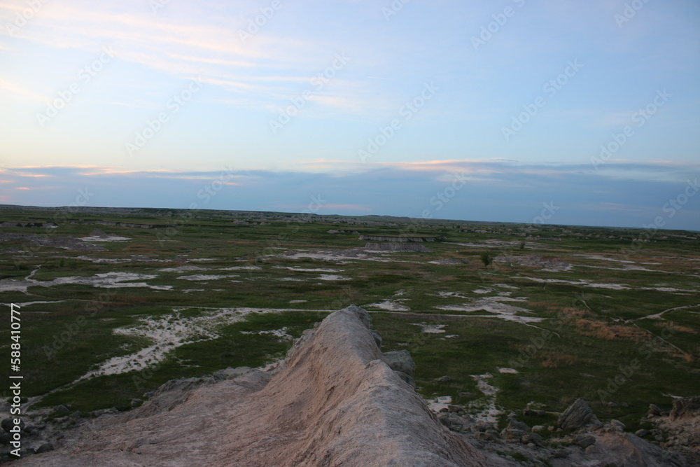 Badlands National Park in the sunset in South Dakota Badlands National Park in the sunset in South Dakota
