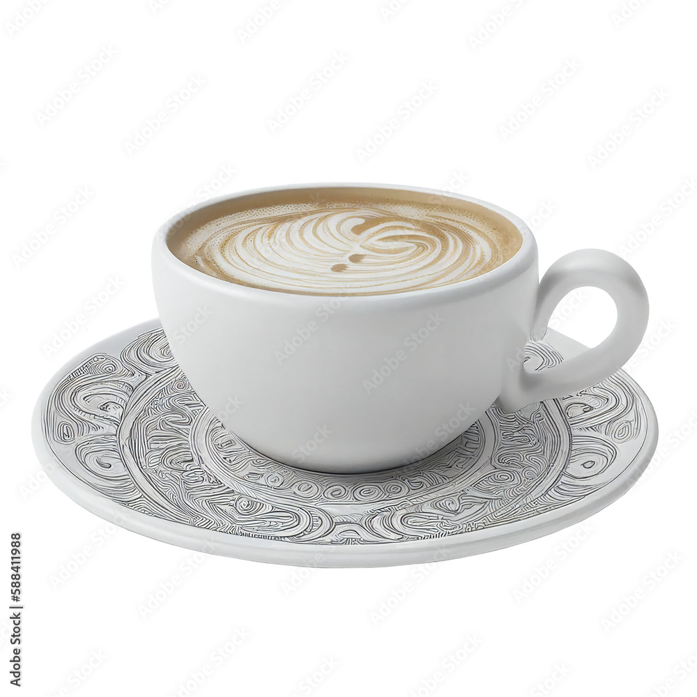 Latte On White - Generative Ai Latte On White - Generative Ai