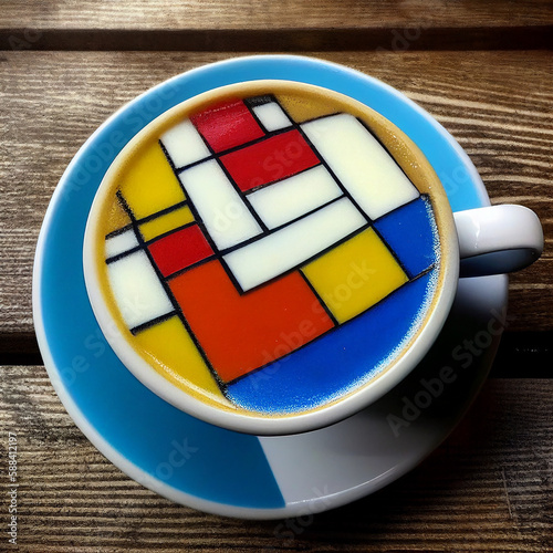 Beautiful Latte Art - Generative Ai