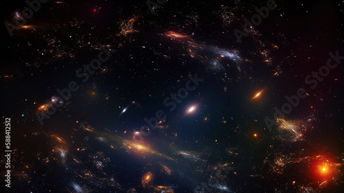 Cosmic Panorama: A Vast and Infinite View of Galaxies in the Universe, Generative AI