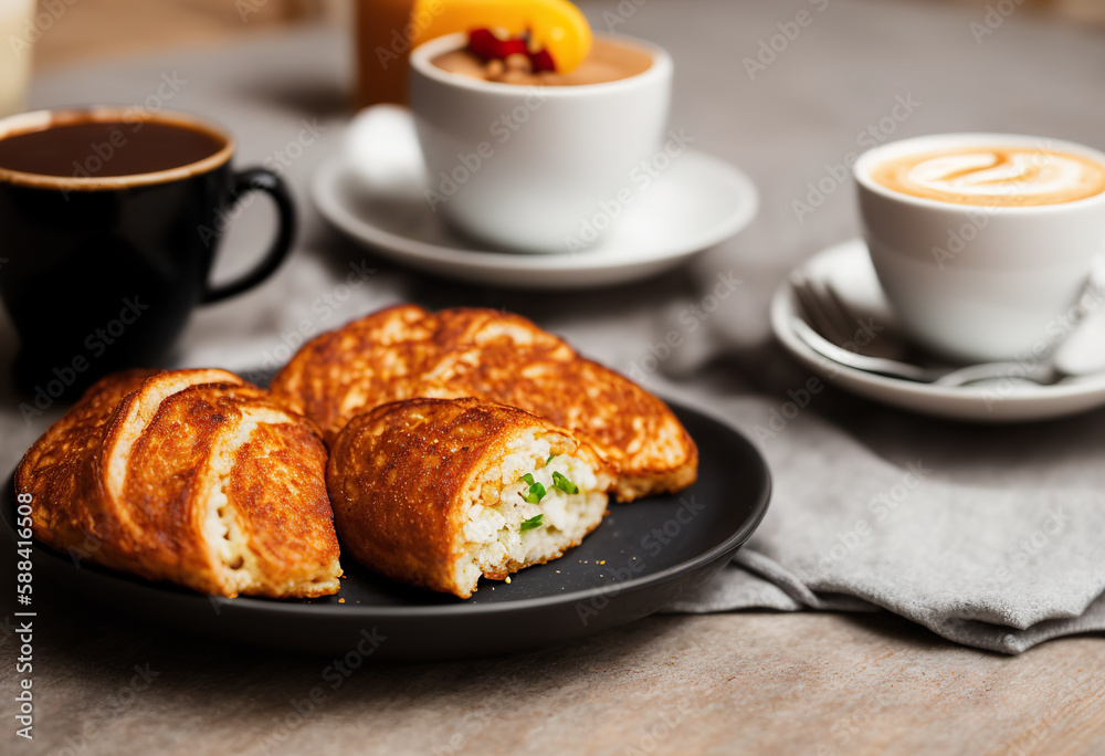 Breakfast in style: a visual and gastronomic feast in the modern restaurant. Breakfast in style: a visual and gastronomic feast in the modern restaurant.