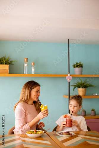Mother and daughter having ...