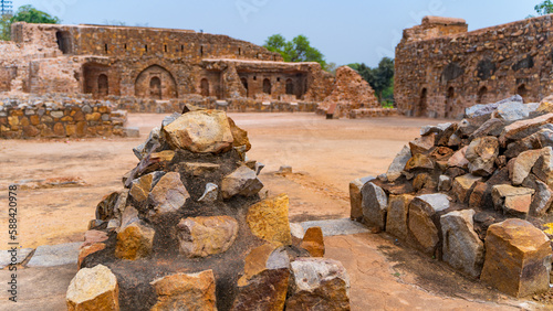 Feroz Shah Kotla fort located in New Delhi, India photo