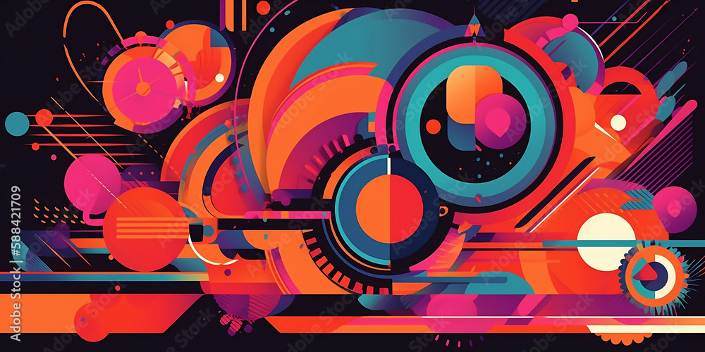 Abstract background with circles. Generative AI. Abstract background with circles. Generative AI.