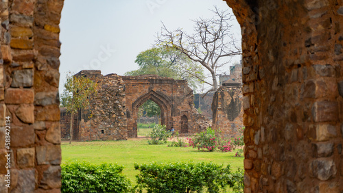 Feroz Shah Kotla fort located in New Delhi, India photo