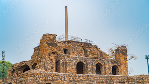 Feroz Shah Kotla fort located in New Delhi, India photo