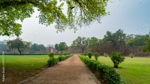 Feroz Shah Kotla fort located in New Delhi, India photo