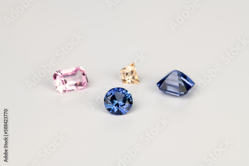 Blue and Pink Sapphire Gemstones