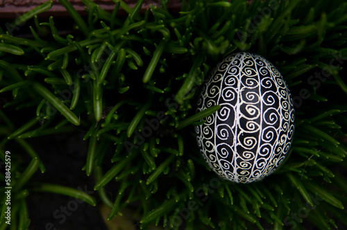 easter egg in bright grass