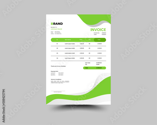 Invoice Design Professional  and business bill template - vector