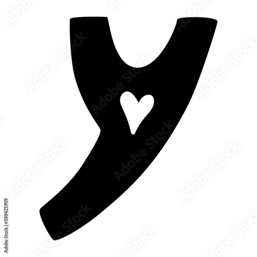 Small Letter Y. Hand Drawn Illustration
