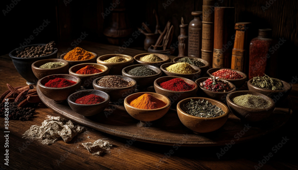 Indian spice bowl offers healthy culinary variation generated by AI