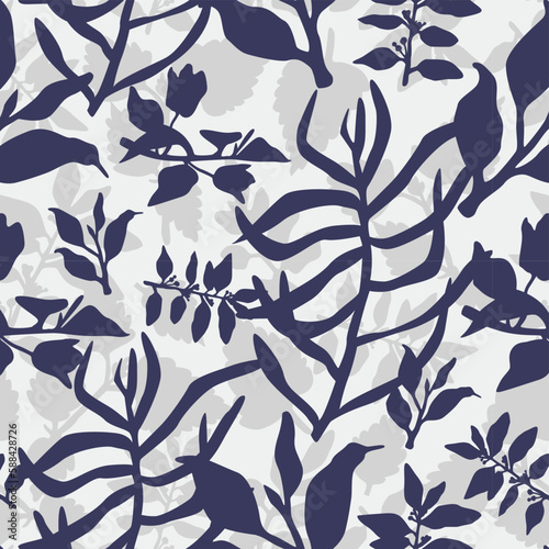 Abstract leaf seamless pattern background