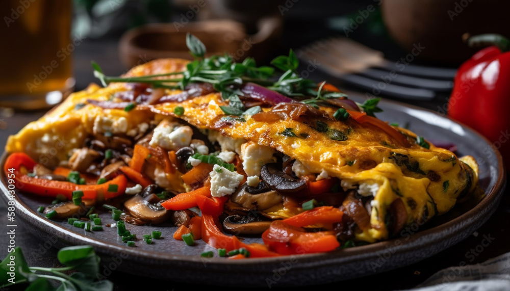 Grilled meat and vegetables, organic freshness abundance generated by AI Grilled meat and vegetables, organic freshness abundance generated by AI