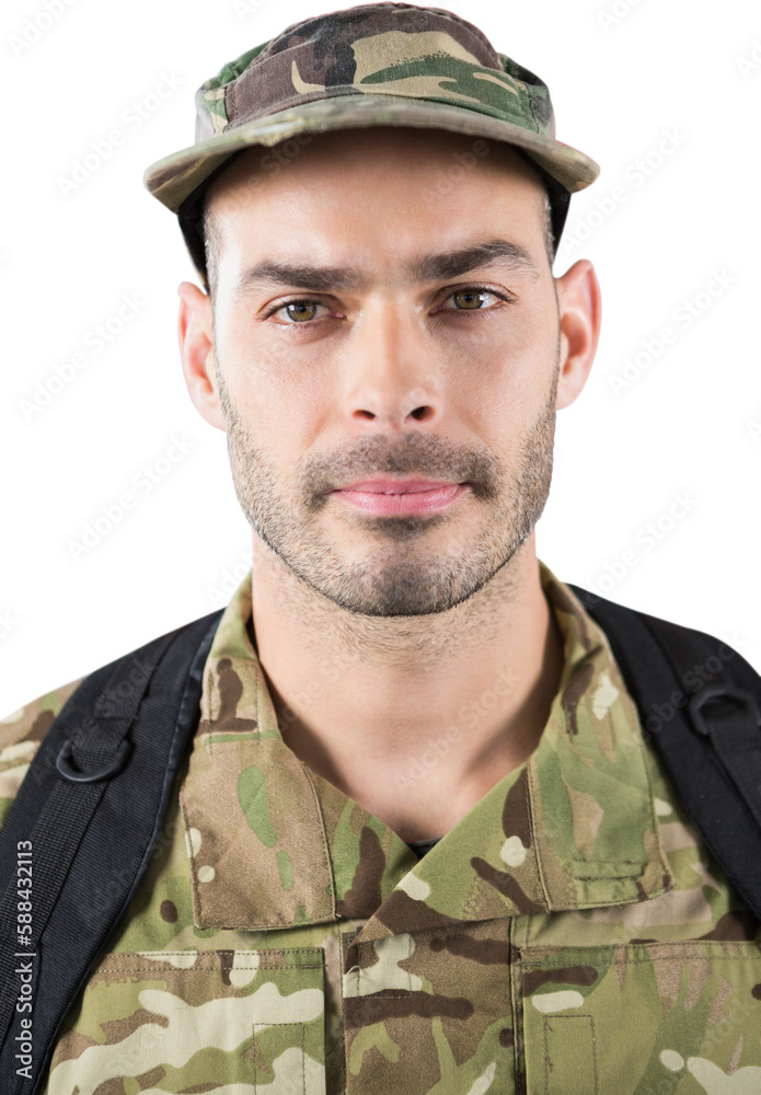 Portrait of handsome soldier Portrait of handsome soldier