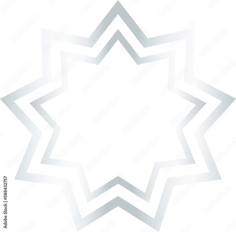 Geometric star shape Geometric star shape