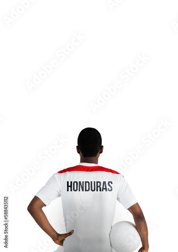 Honduras football player holding ball