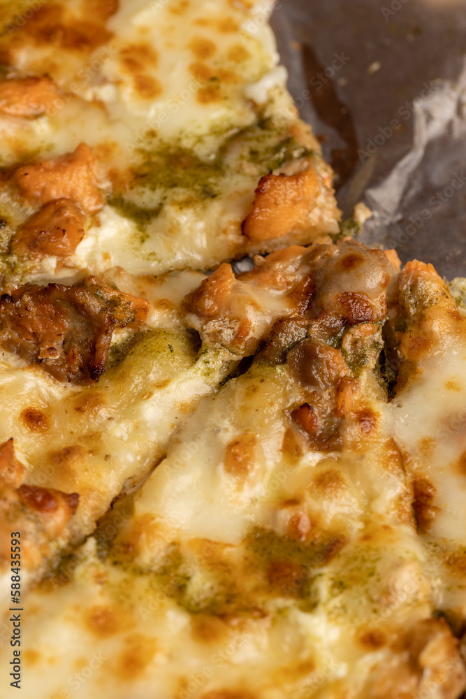 delicious homemade fast food pizza with seafood shrimp delicious homemade fast food pizza with seafood shrimp